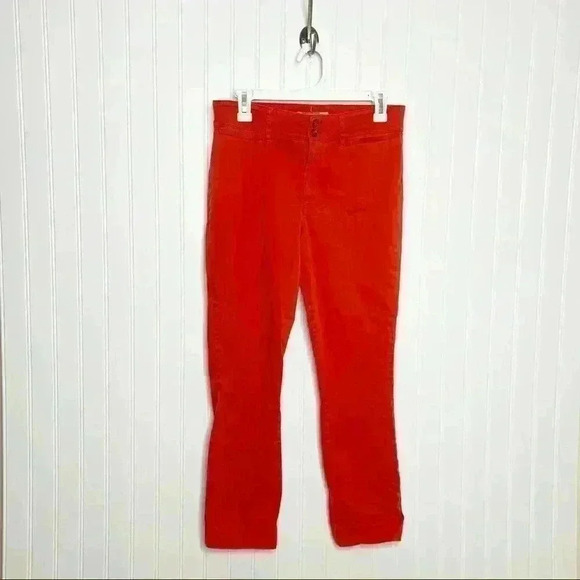 Anthropologie Coral Red Pants Size 10 - Picture 1 of 10